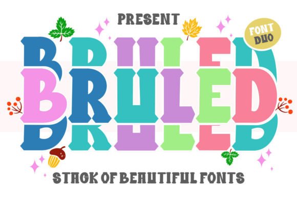 Bruled Stacked Duo Font for Business Branding