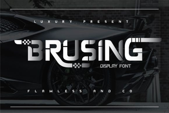 Brusing: A Bold Display Font