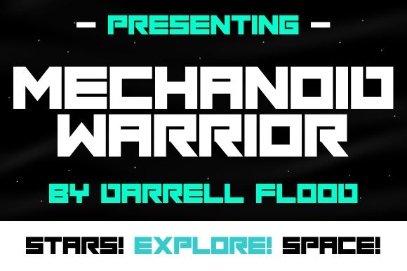 Mechanoid Warrior Font for Business Branding
