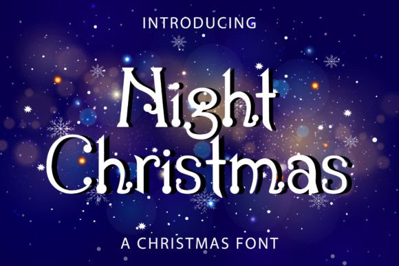 Night Christmas Font for Creative Design