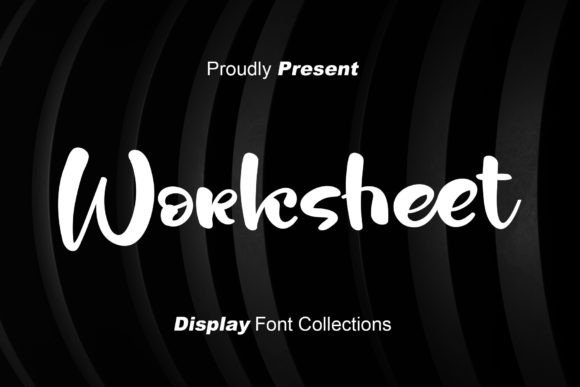 Worksheet Font for Editorial Design
